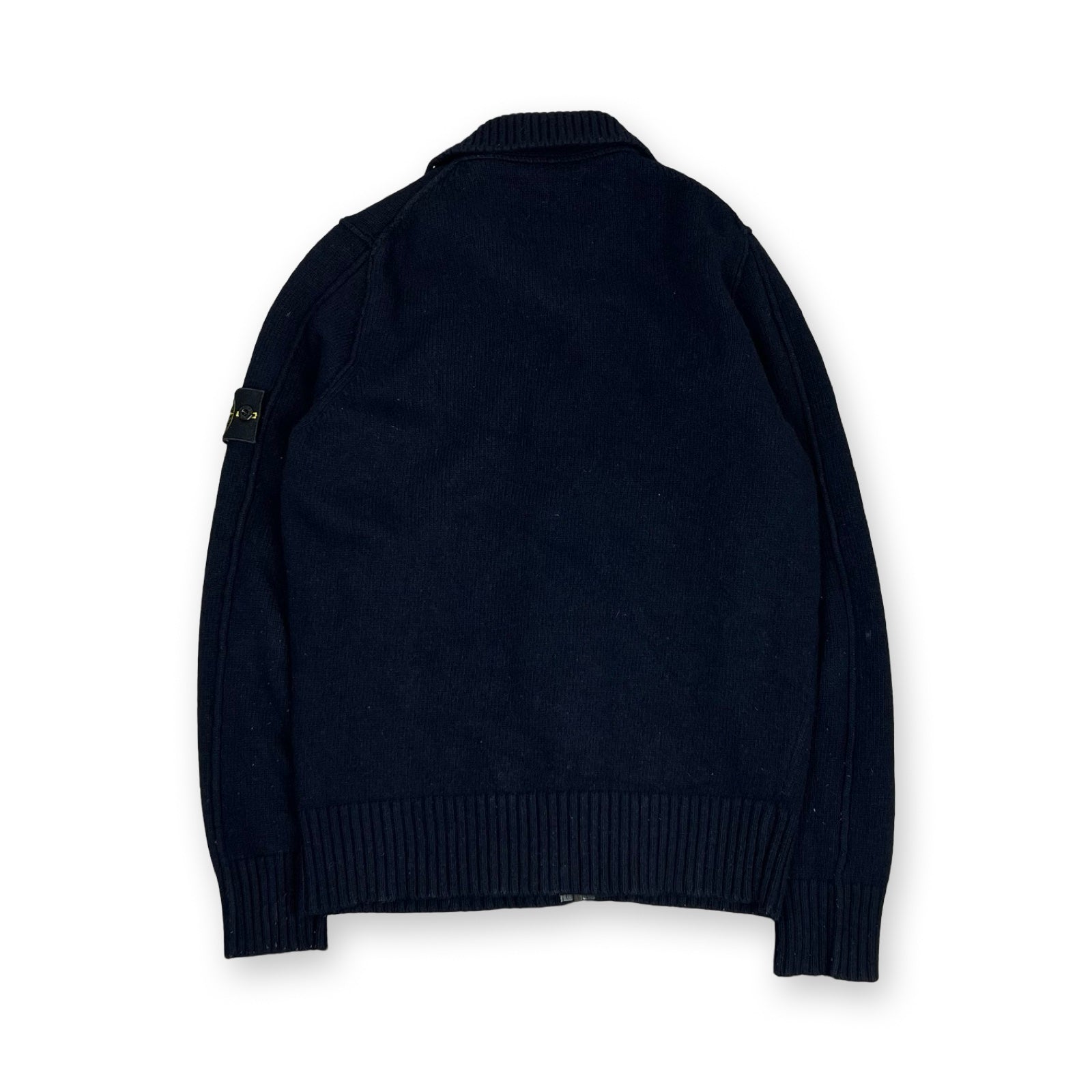 Stone Island Zipped Jumper in navy blue