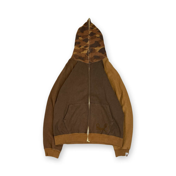 Vintage BAPE Full Zip Hoodie in brown