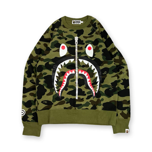 BAPE 1st Camo Shark Sweatshirt in green