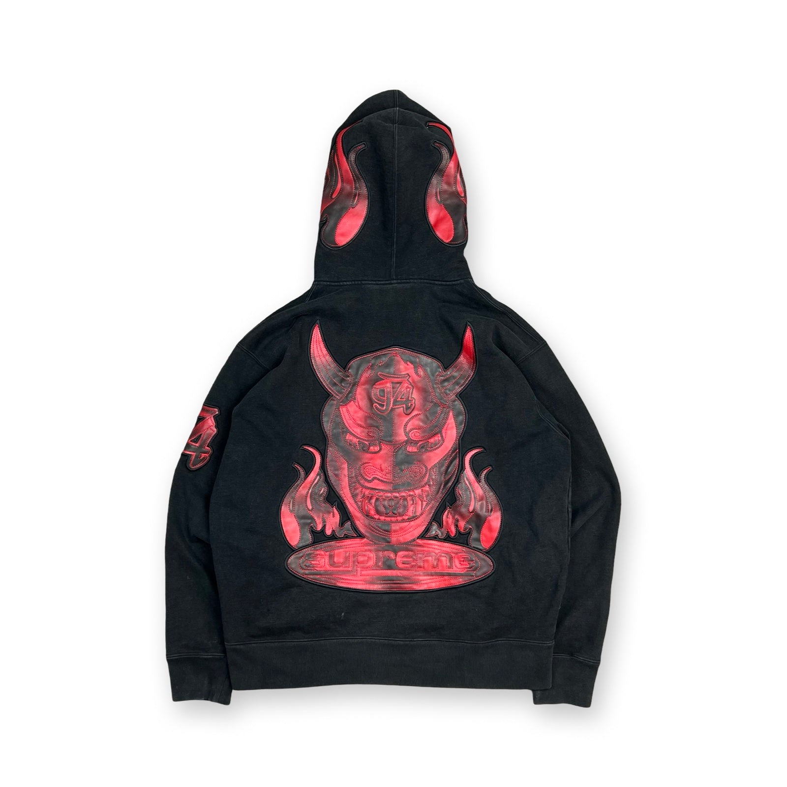 Supreme Demon Zip Up Hooded Sweatshirt in black
