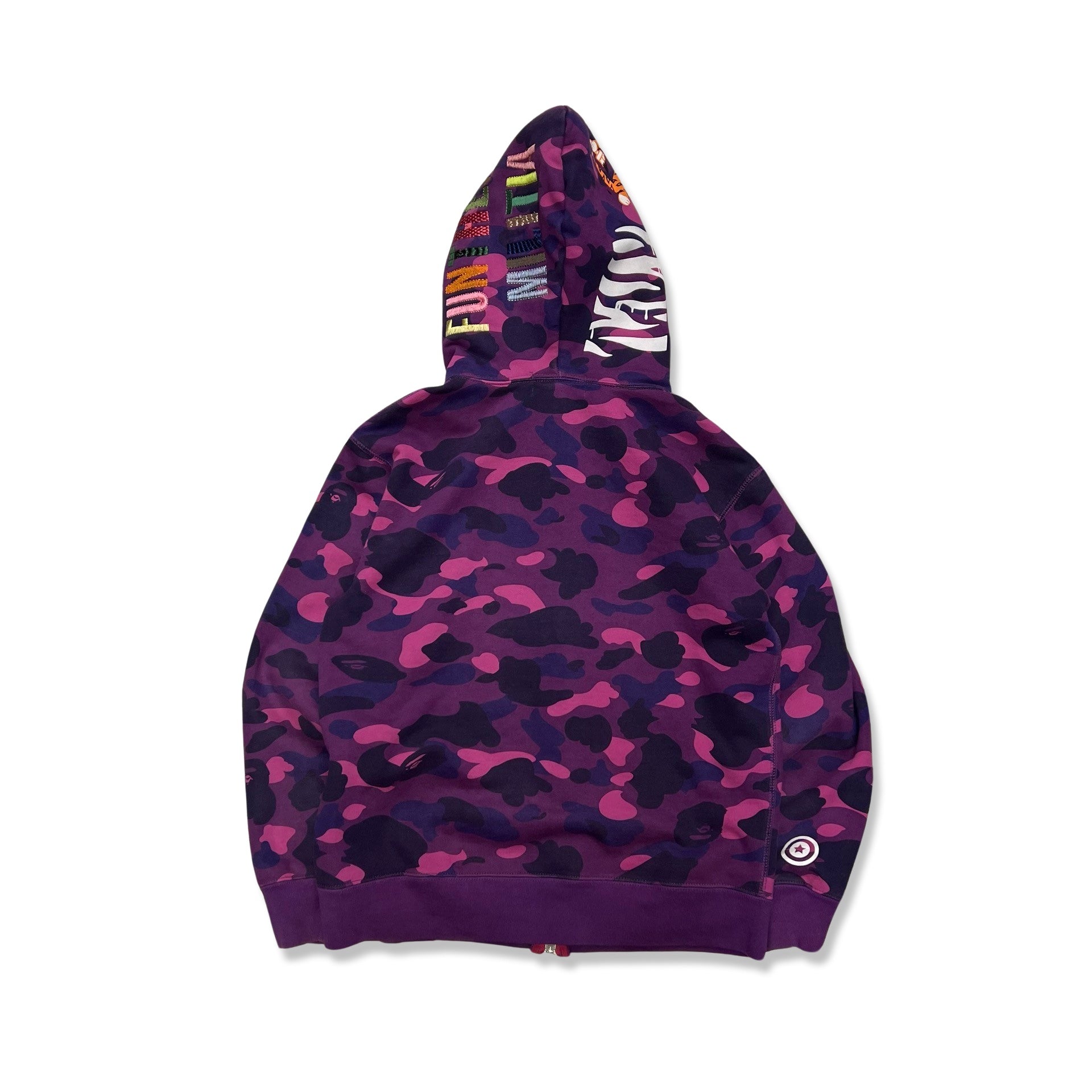 BAPE Tiger Full Zip Hoodie in purple camo