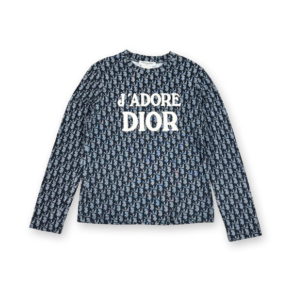 Vintage Christian Dior J'Adore Monogram Top in blue