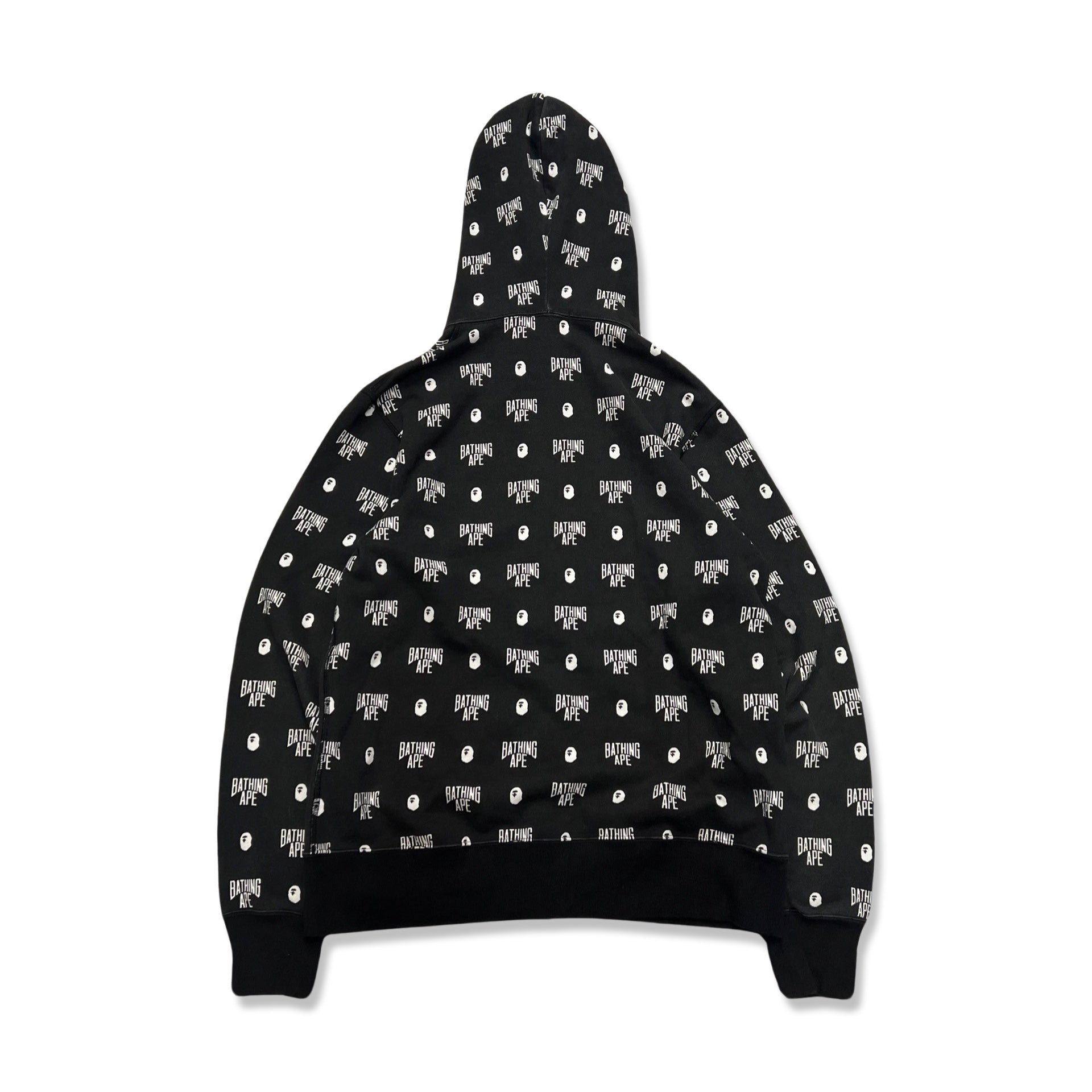 BAPE Monogram Full Zip Hoodie in black