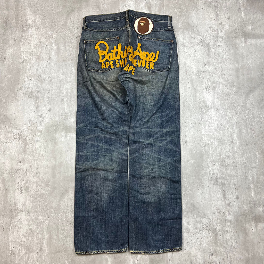 Vintage bape discount jeans