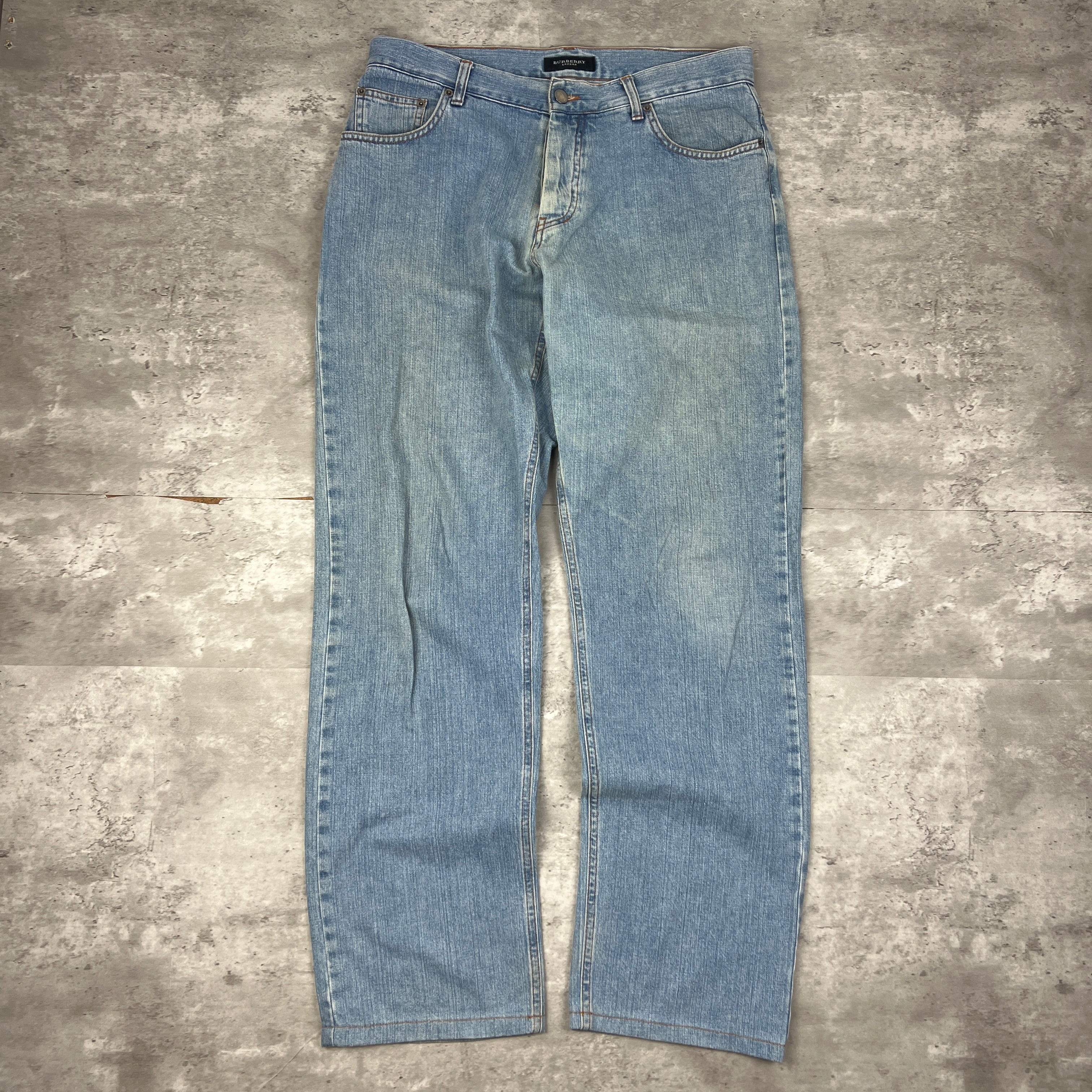 Vintage Burberry London Light Wash Straight-Leg Jeans