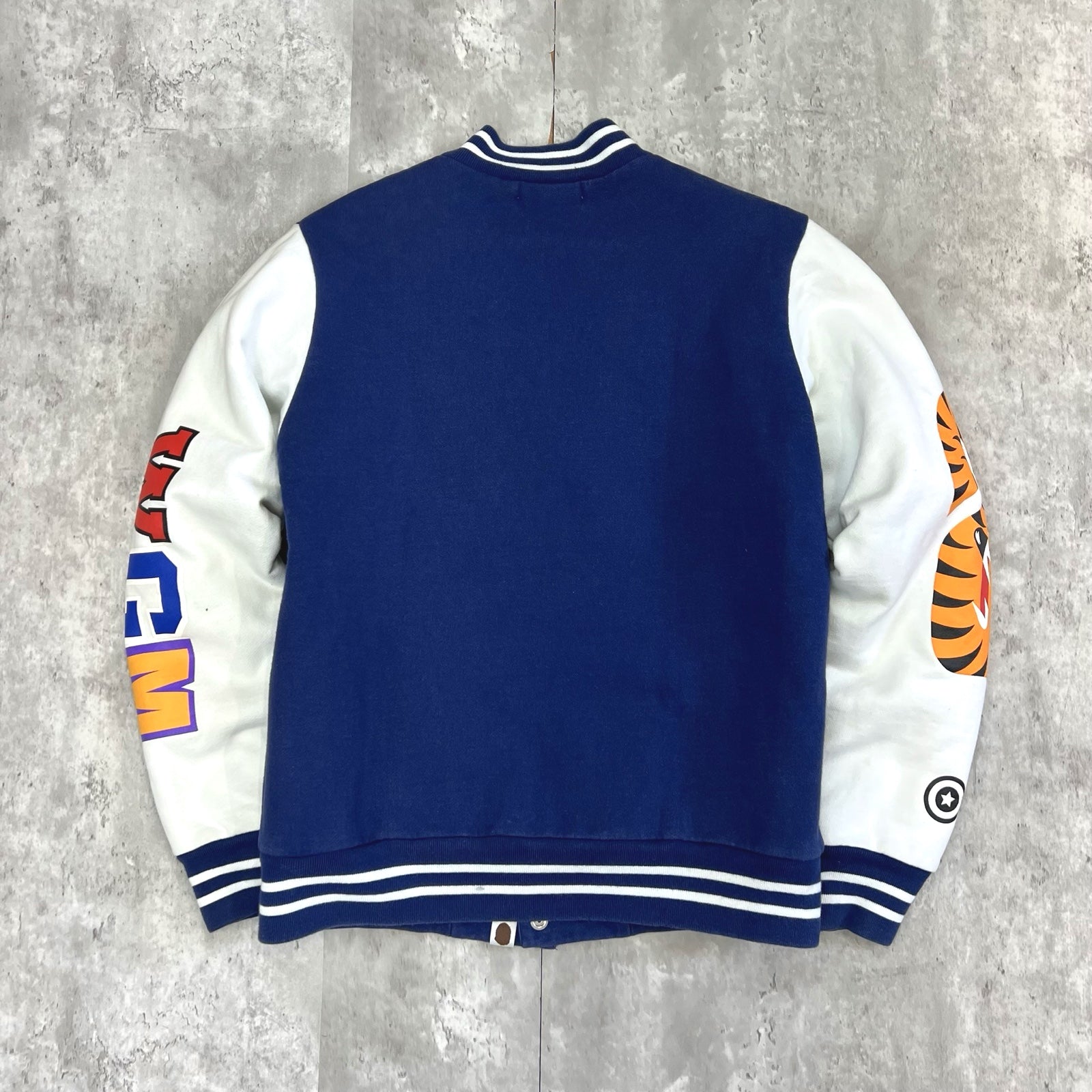BAPE Shark Varsity Jacket in blue