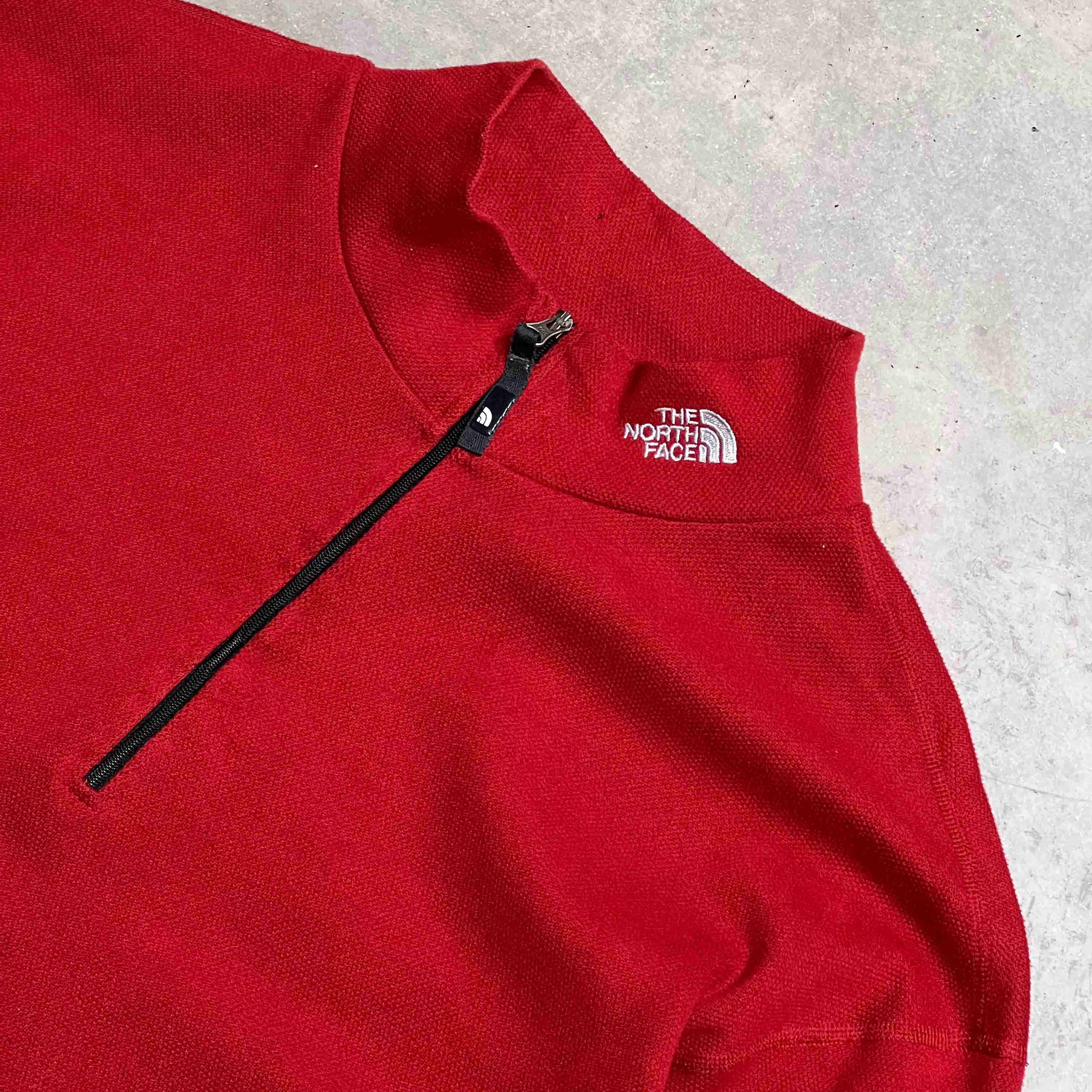 Vintage The North Face 1/2 Zip Sweatshirt in Red