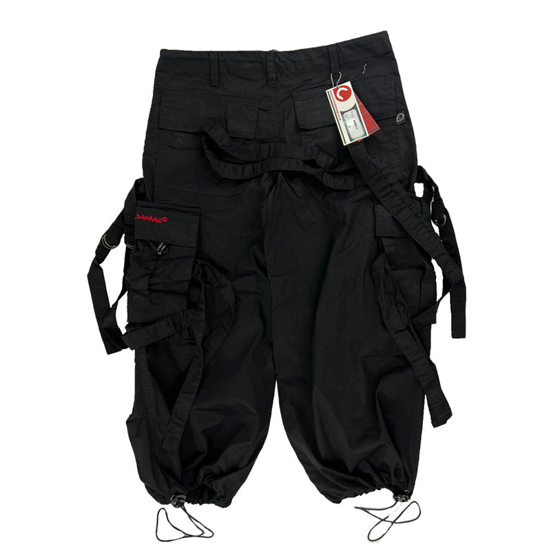 Vintage Criminal Damage Drome Cargo Shorts in Black