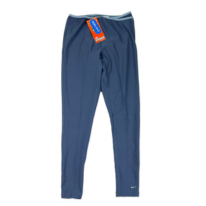 Super cute 90s Women's Deadstock Vintage Nike Project Dri-Fit leggings in blue with embroidered Nike swoosh. Perfect for workout Condition: Brand new with tags Colour: Blue Materials: Polyester/Elastane Measurements: - Size on Tag: Large Length: 34.5 Inches Inseam: 27 Inches