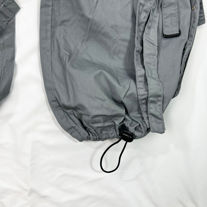 Vintage Criminal Damage Parachute Cargo Trousers in Grey
