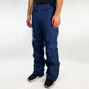 Y2K Deadstock Vintage Nike ACG Cargo Ski Pants in navy blue with Nike ACG branding. Storm Fit technology to keep you comfortable and dry in rain, sleet, and snow. Cargo trousers style. Pockets to side and back. Boot gaiters. Belt loops for belt adjustment. - Materials: 100% Nylon - Colour: Navy Blue Brand New with Tags
