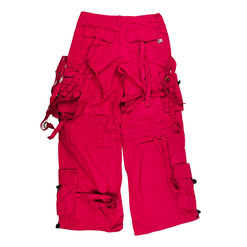 Vintage Criminal Damage Drome Cargo Trousers in Hot Pink