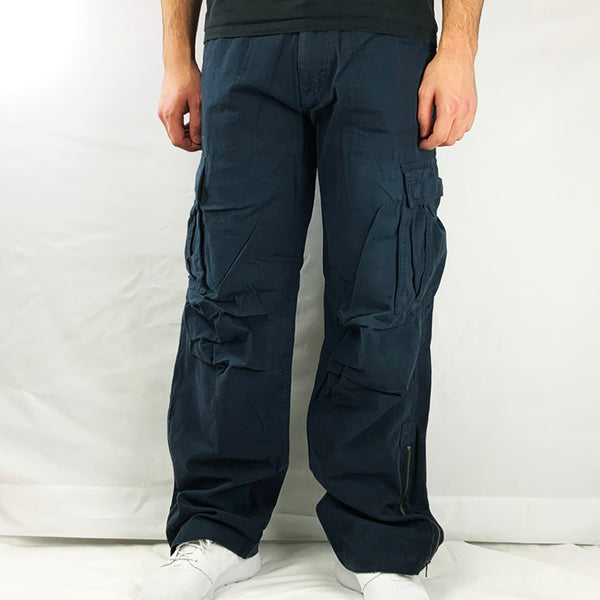 Vintage Nike Cargo Trousers in Navy Blue