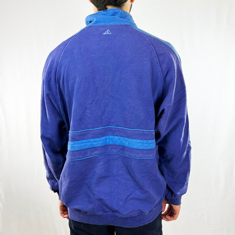 REWORK Adidas x COOGI Zip Sweatshirt 90s Medium Navy Blue