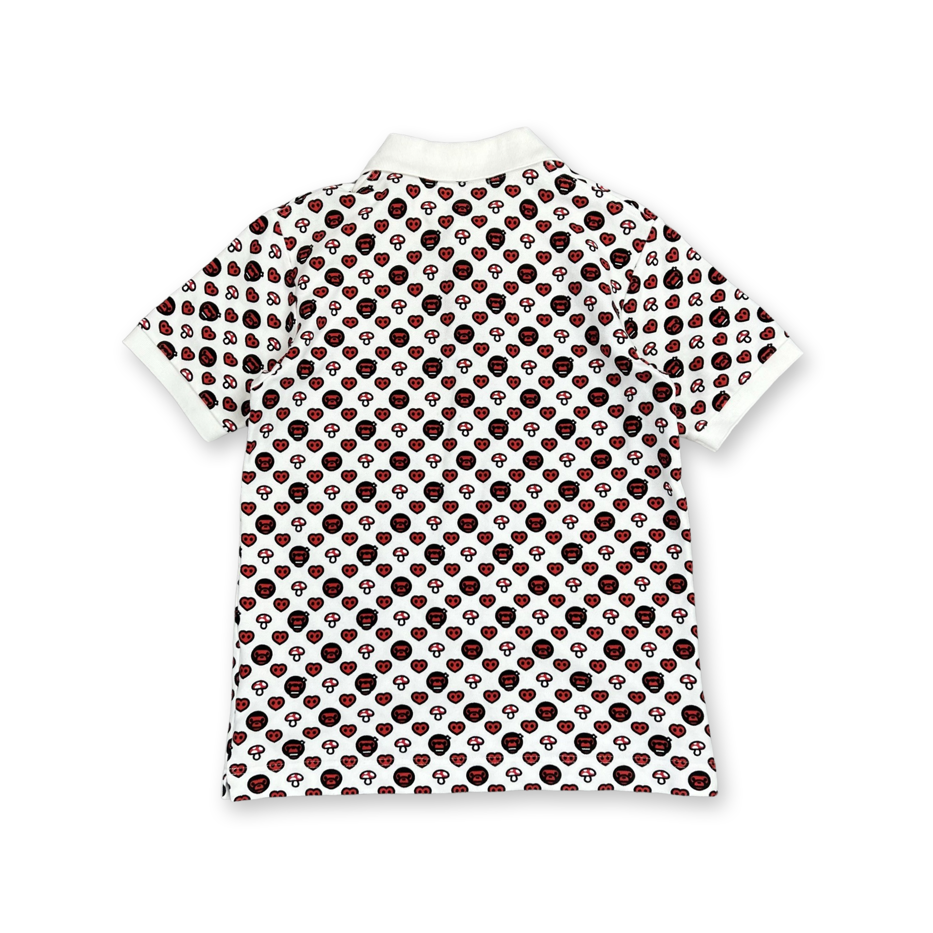 BAPE Baby Milo Monogram Polo T-shirt in white