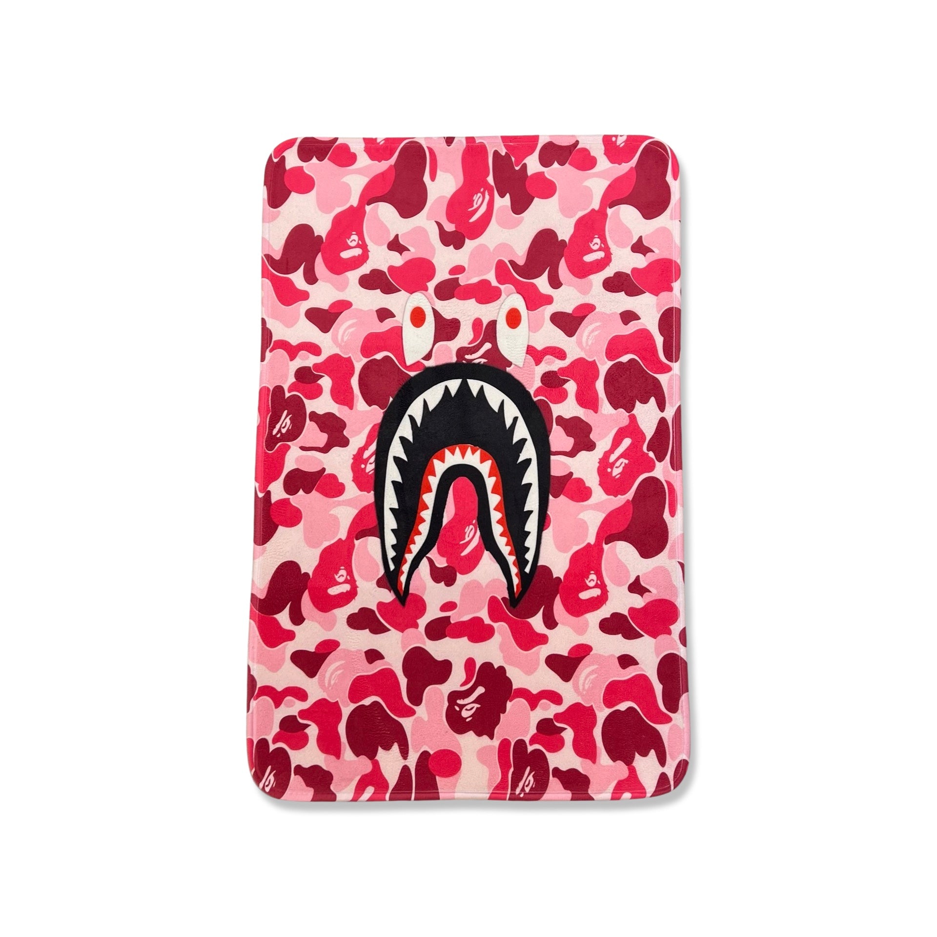 Bape Pink Camo Shark Bathroom Mat