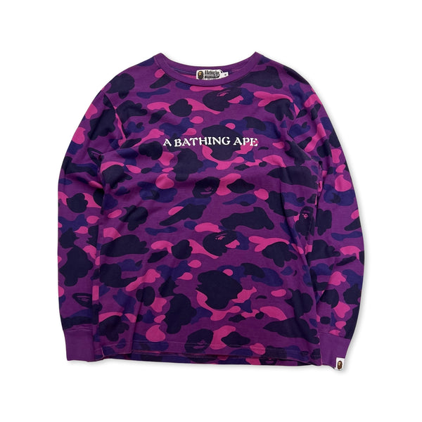 BAPE LS T-shirt in purple camo