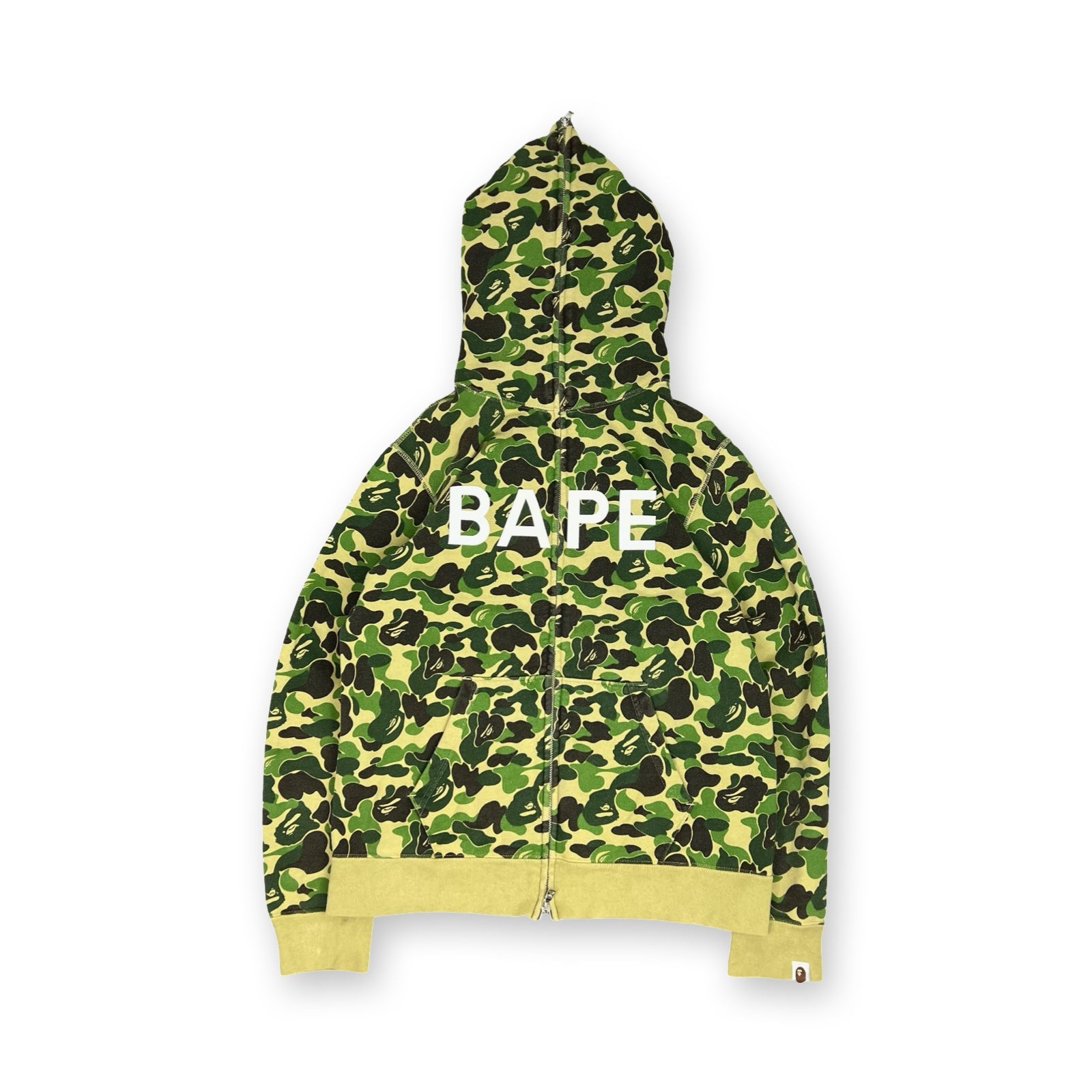 BAPE ABC Camo Full Zip Hoodie in khaki green