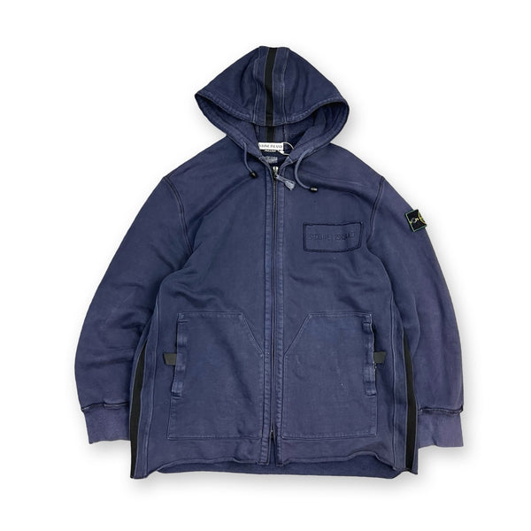 Vintage Stone Island Hoodie in navy blue