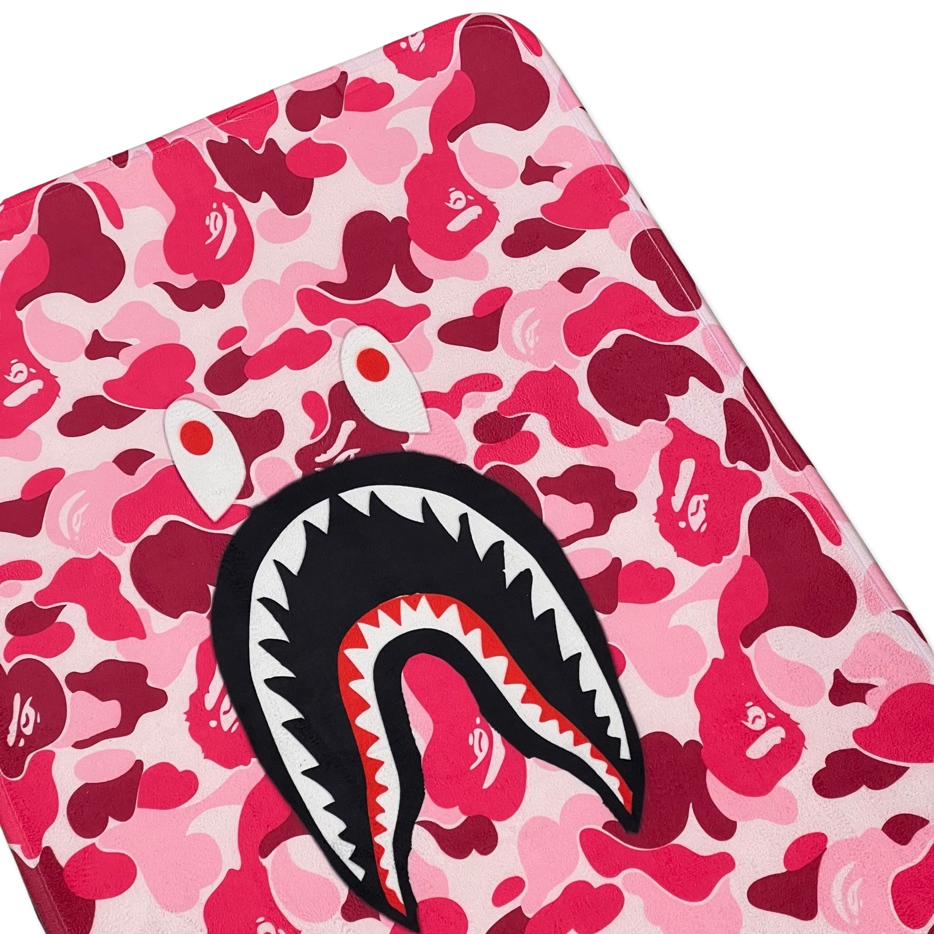 Bape Pink Camo Shark Bathroom Mat