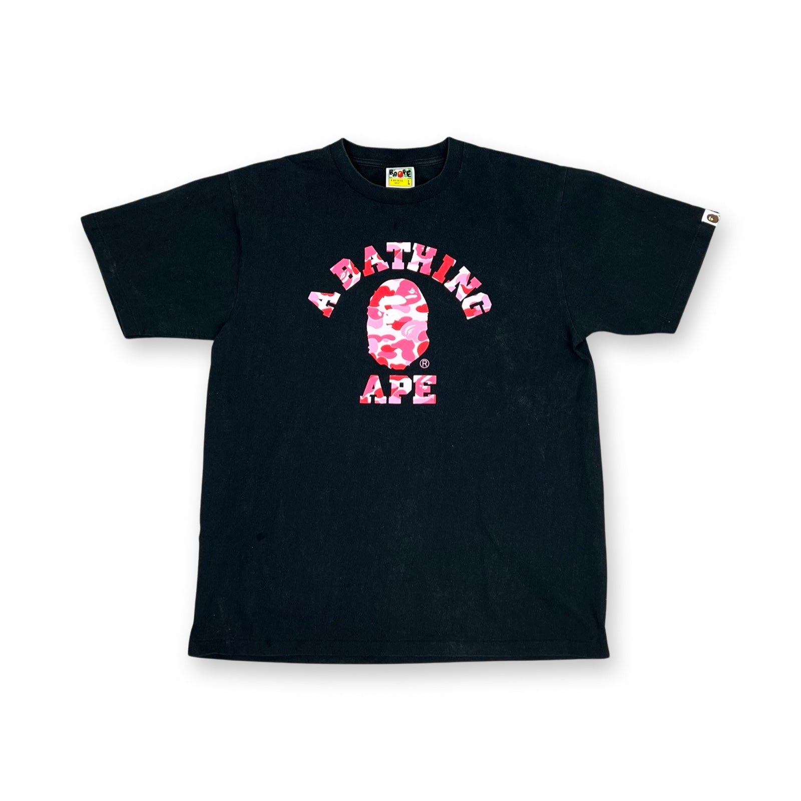 BAPE College Logo T-Shirt in black