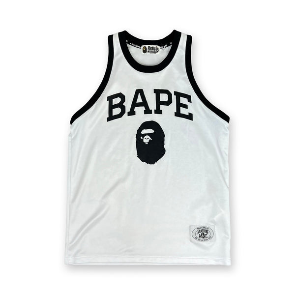 BAPE Jersey Tank Top in white