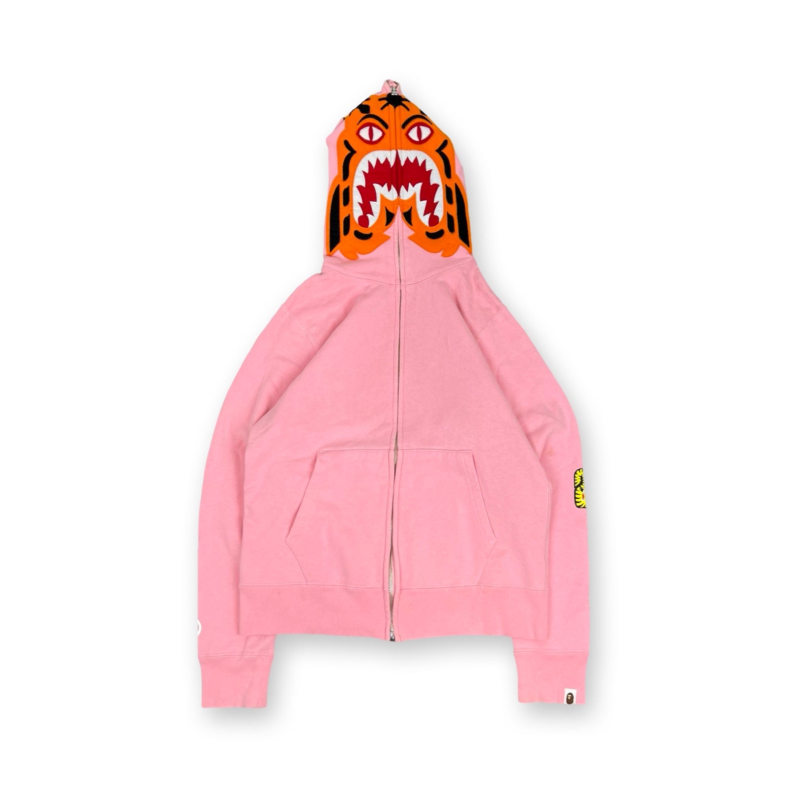 BAPE Tiger Full Zip Hoodie in pink