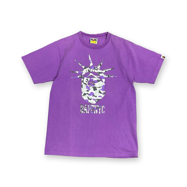 Vintage BAPE NYC T-Shirt in purple