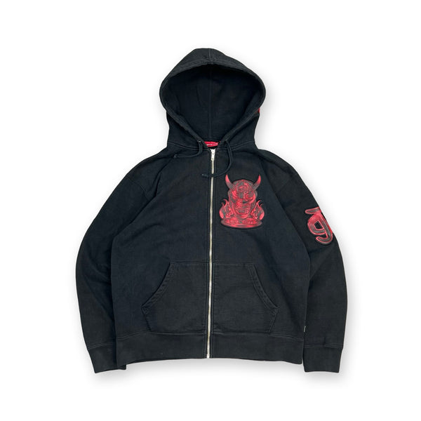 Supreme Demon Zip Up Hooded Sweatshirt in black