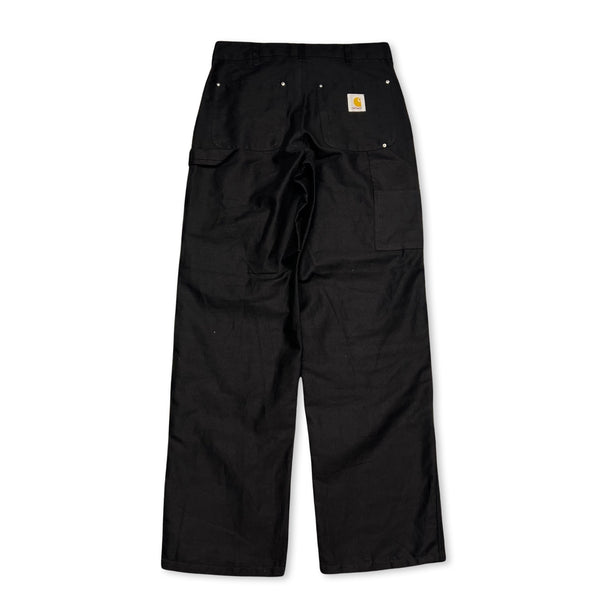 Reworked Carhartt Double Knee Trousers in black
