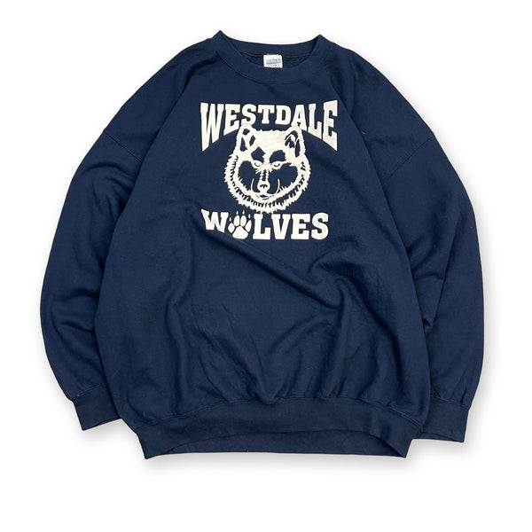 Vintage Westdale Wolves Sweatshirt in navy blue