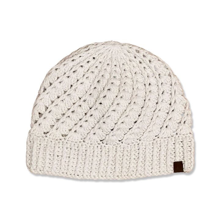 Womens Deadstock Timberland beanie hat in white with Timberland logo.