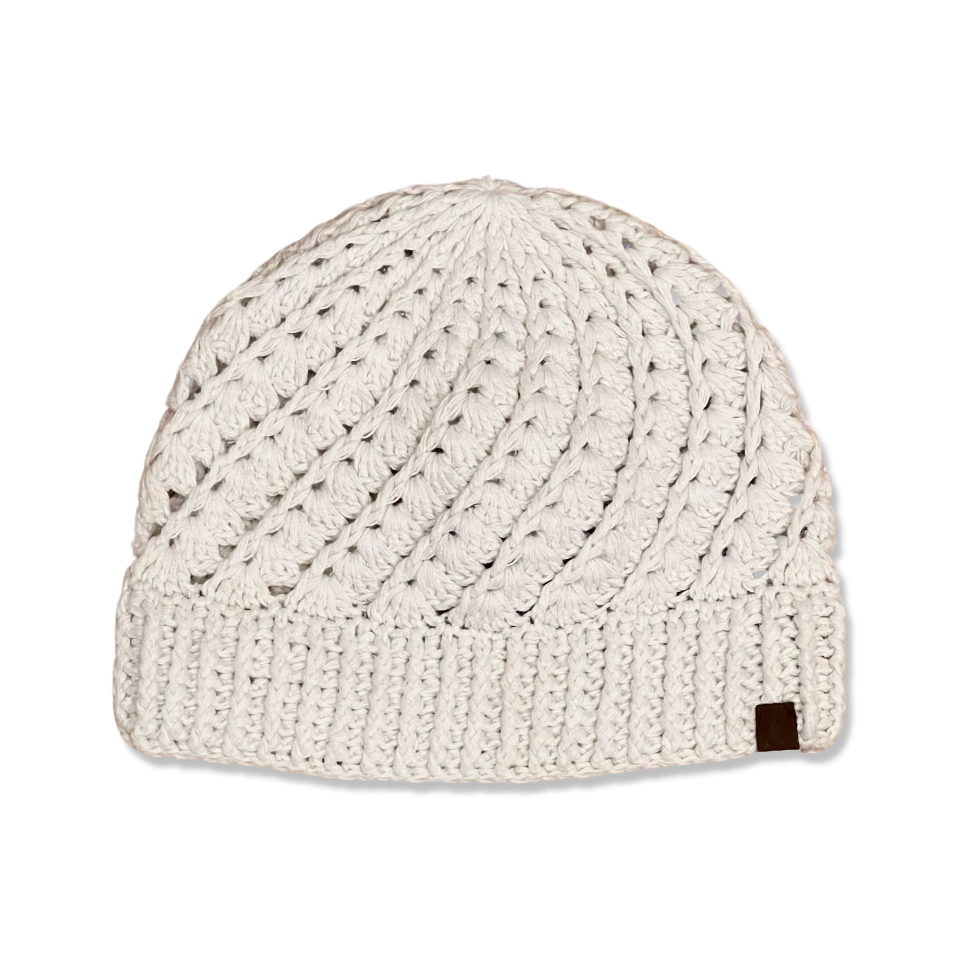 Womens Deadstock Timberland beanie hat in white with Timberland logo.