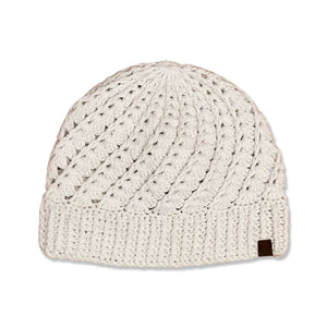 Womens Deadstock Timberland beanie hat in white with Timberland logo.