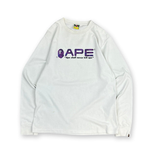 Vintage BAPE LS T-Shirt in white