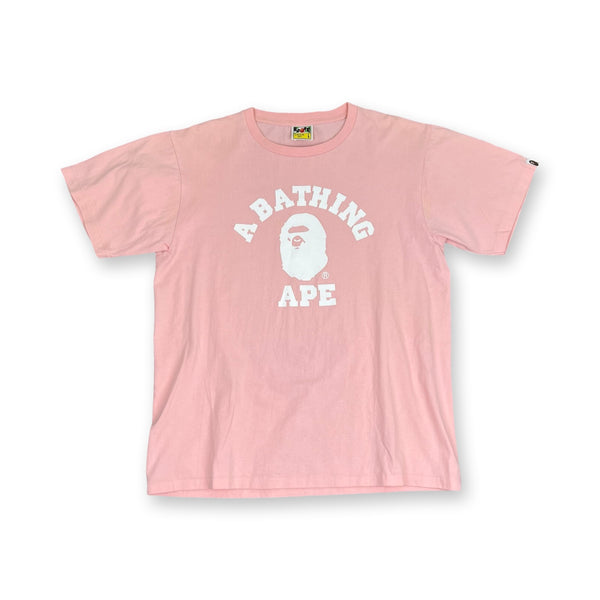 BAPE College Logo T-Shirt in pink