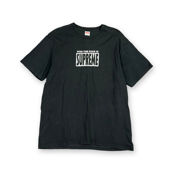 Supreme Who The F T-Shirt in black