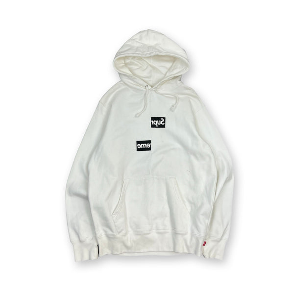 Supreme Comme des Garcons Shirt Split Box Hoodie in white