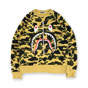 BAPE 1st Camo Shark Sweatshirt in yellow
