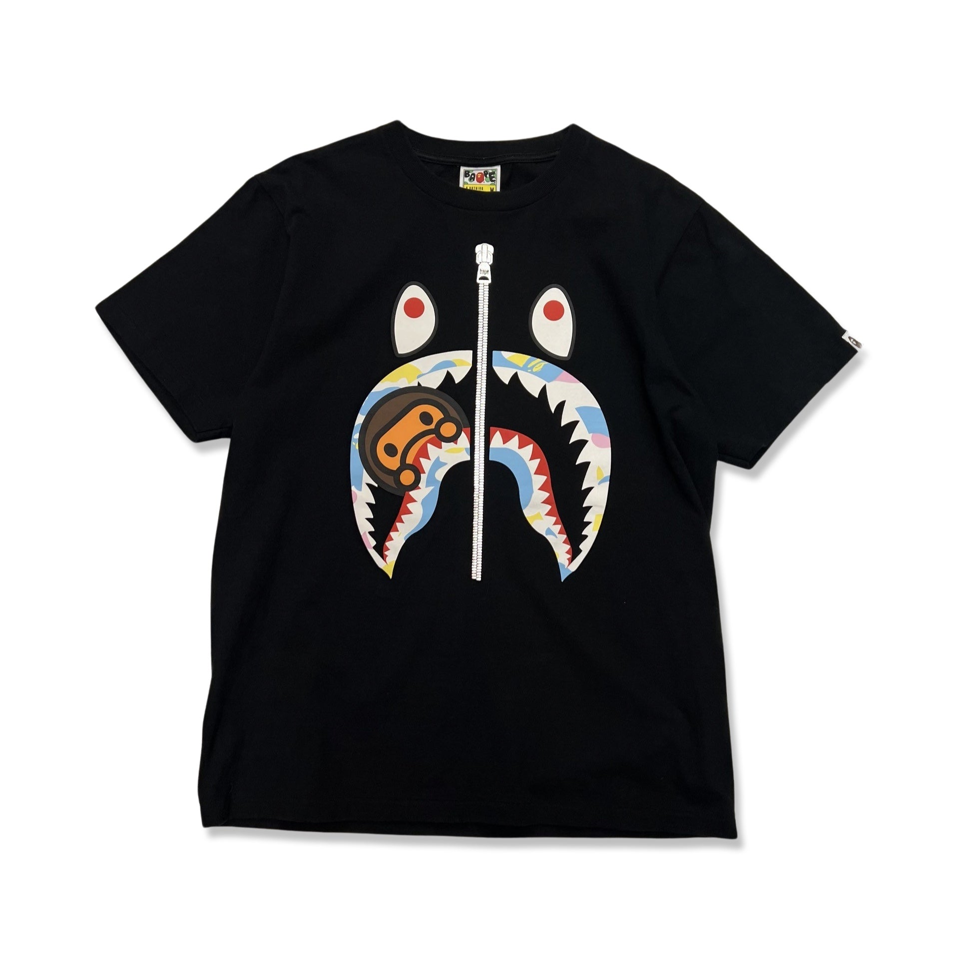 BAPE x Baby Milo Candy Camo Lip T-shirt in black