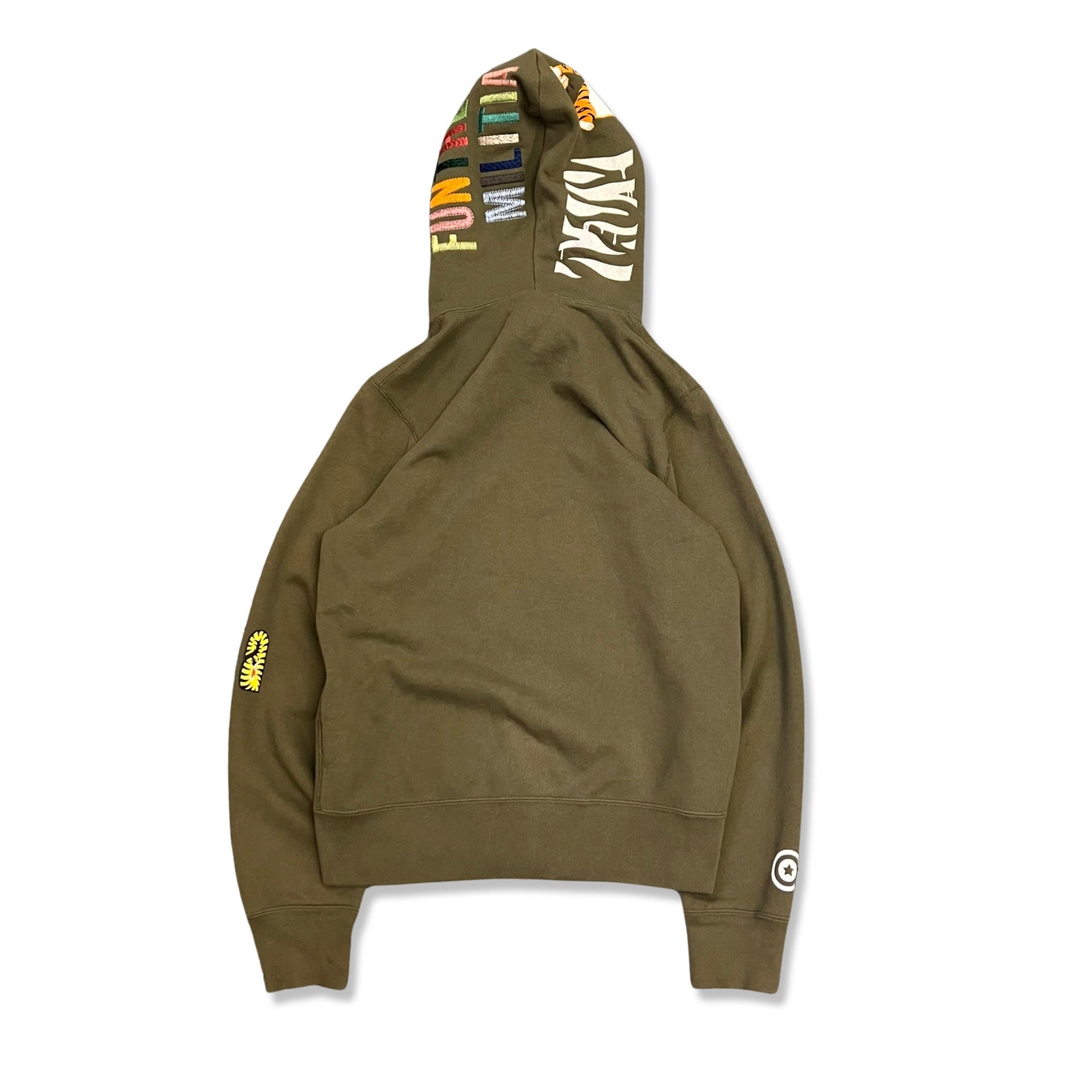 Bape Tiger Full Zip Hoodie in olive