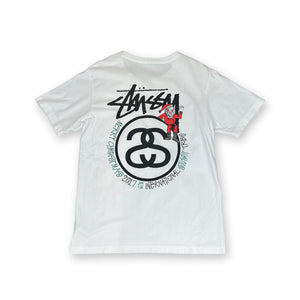 Vintage Stussy Christmas T-Shirt in white