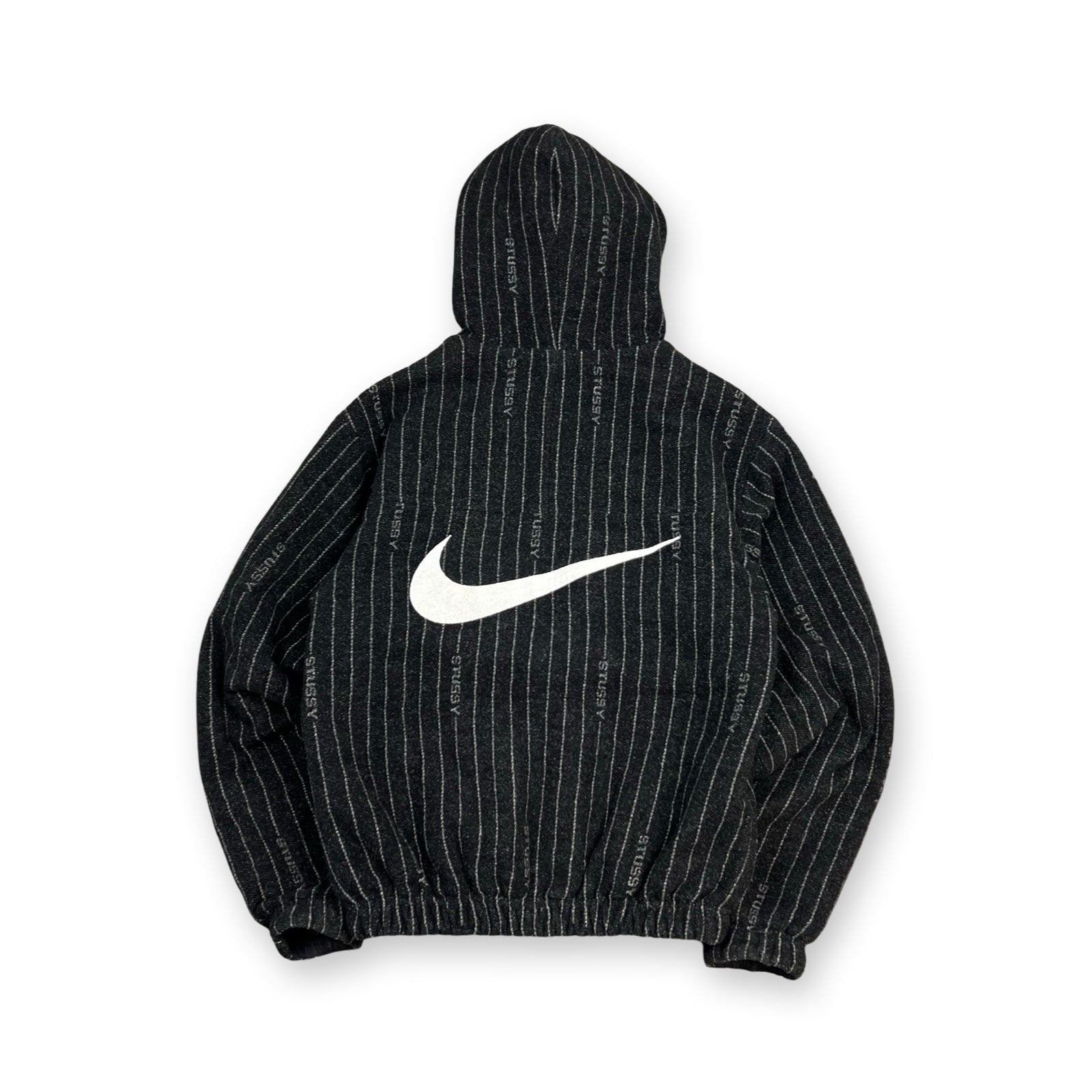 Stussy x Nike Stripe Wool Jacket in black