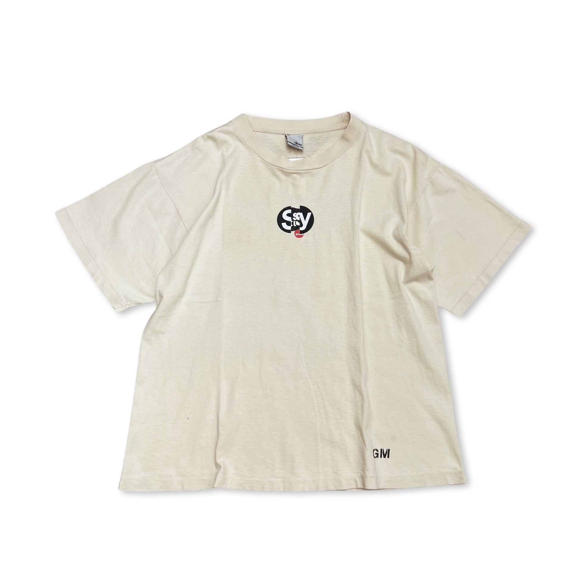 Vintage Stussy T-shirt Beige Crew Neck
