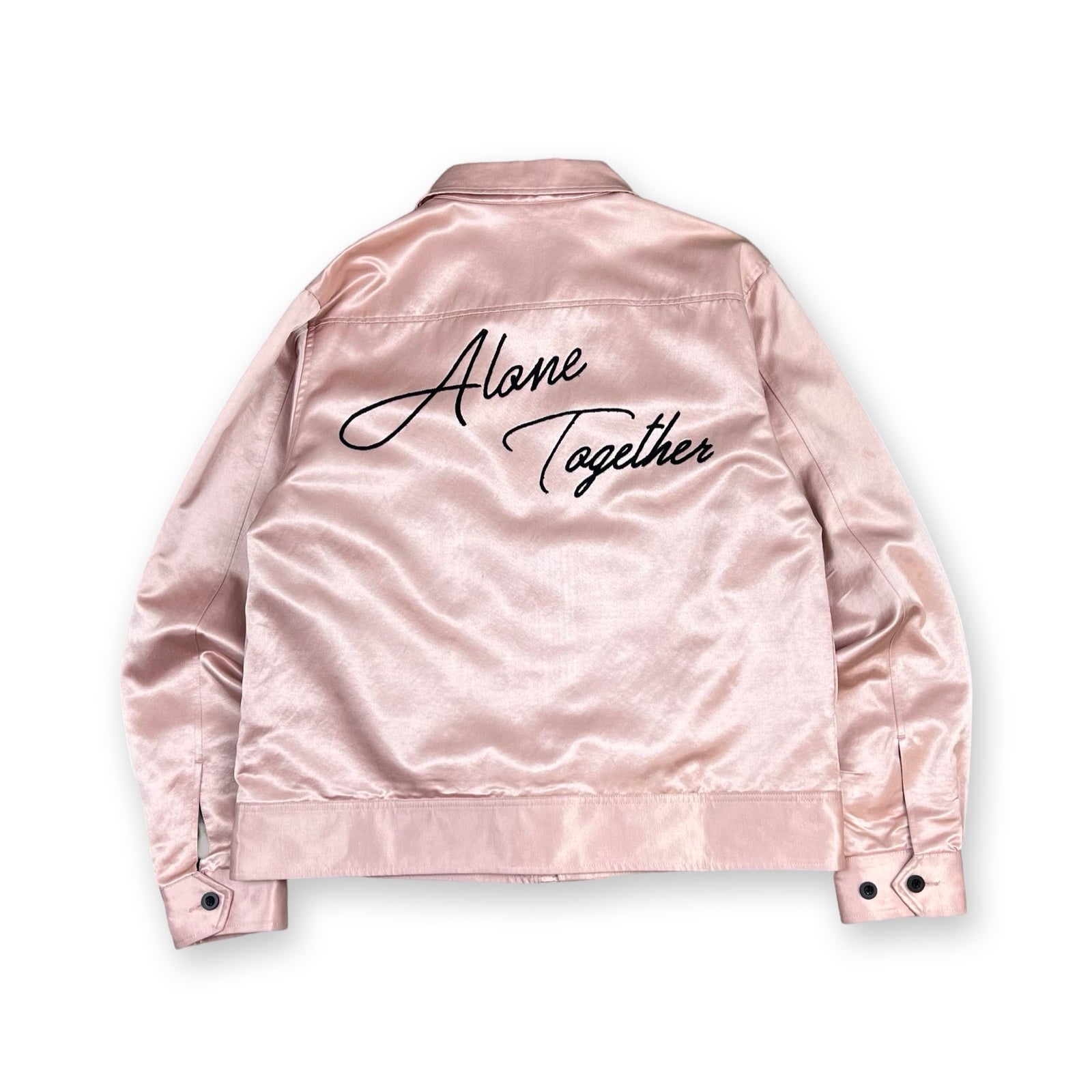 Stussy Bedwin Satin Garage Jacket in pink