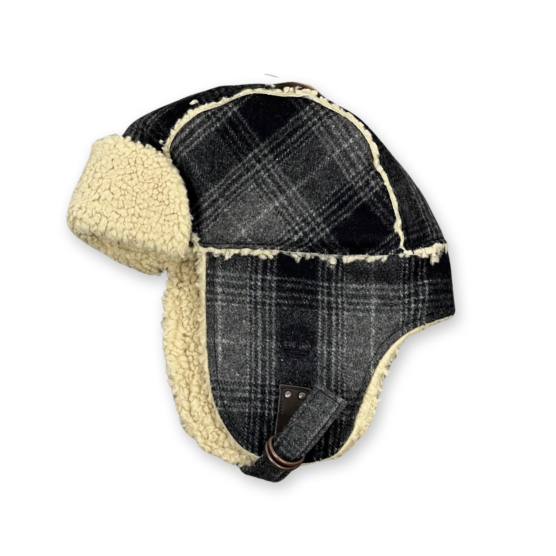 Deadstock Timberland trapper hat in grey and black