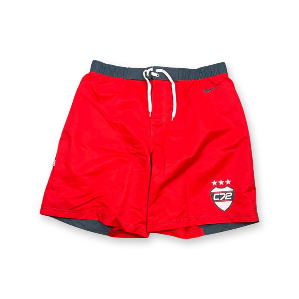 Deadstock Nike Cortez shorts in red