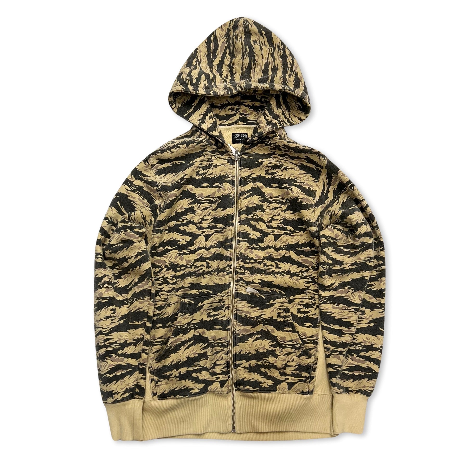 Vintage Stussy Hoodie in yellow camo