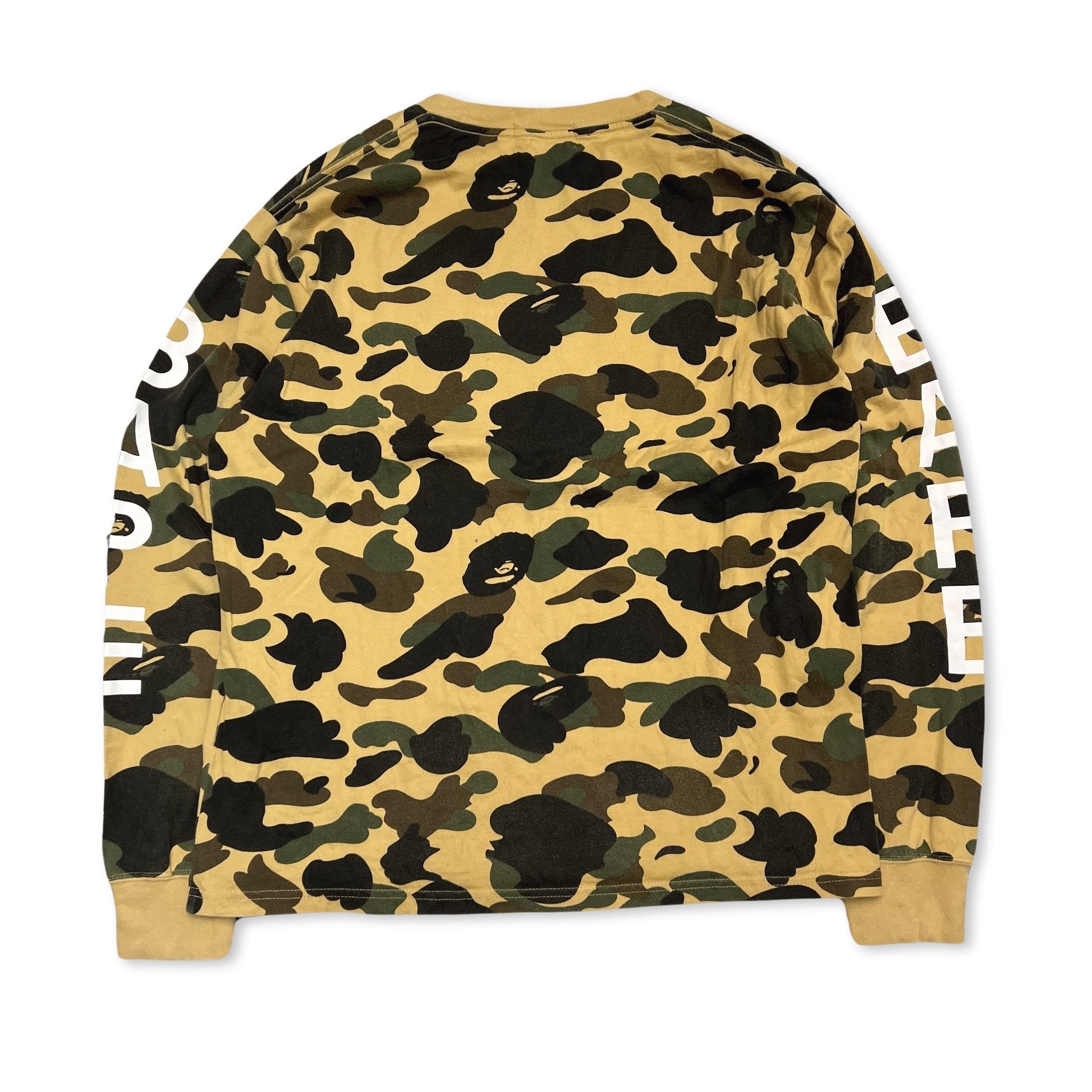 BAPE Shark LS T-shirt Yellow Camo