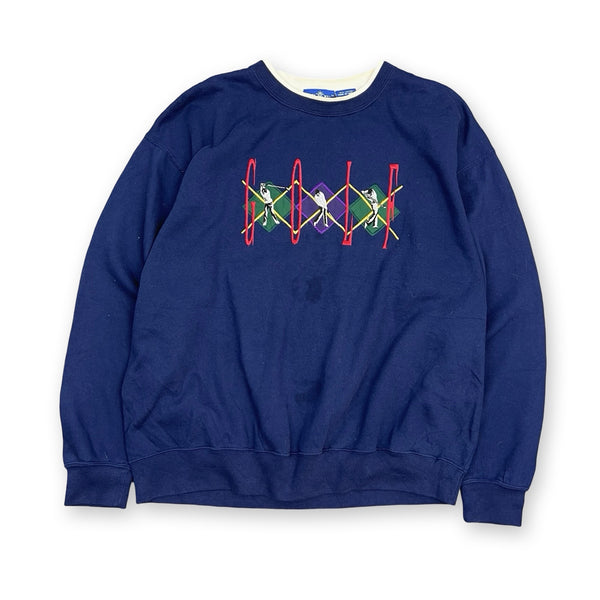 Vintage Golf Sweatshirt in navy blue